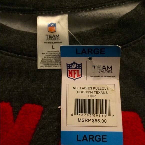 NWT Houston Texans embroidered pullover sweatshirt Size Medium - Picture 2 of 4